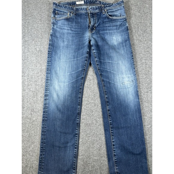 Adriano‎ Goldschmied Jeans Mens 36x32 Blue AG Graduate Tailored Leg Dark Denim - Picture 1 of 6